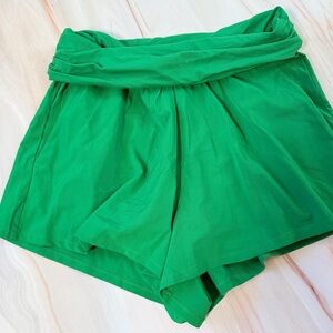 adidas Emerald Green Foldover Waist Women’s Shorts